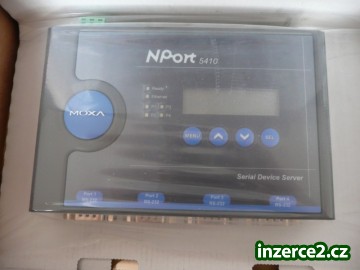 Nový, nepoužitý a originál zabalený Seriál server firma MOXA, typ NPORT 5410 včetně adaptéru a ostatního příslušenství_1 521715_1.jpg