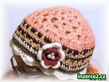 háčkovaná čepička na jaro, jarní čapka_1 117850_1.jpg