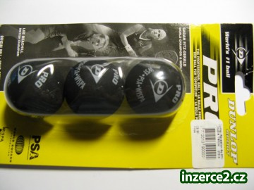 DUNLOP míčky na squash, 2 žluté tečky_1 16442_1.jpg