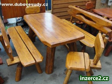 Zahradní masivní stůl + 2x lavice + 2x křeslo_1 171603_1.jpg
