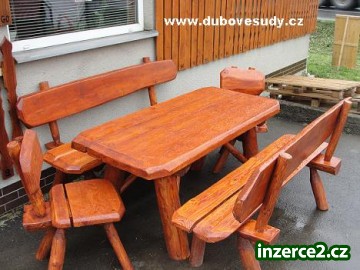 Zahradní masivní stůl + 2x lavice + 2x křeslo_2 171603_2.jpg