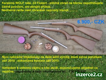 Karabina WOLF cal. 22 Flobert - NOVÁ, BEZ ZBROJNÍHO PASU_1 183960_1.jpg