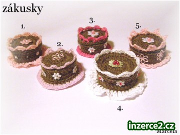 háčkované dortíky sladkosti pro malé panenky barbie a jiné_1 198372_1.jpg