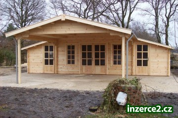 Dreveny chalet Houten 40 mm 600 x 600 s pristreskem 500cm_1 201800_1.jpg