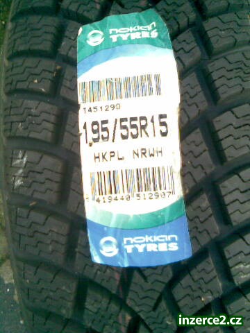 Prodam 1ks nové pneu i ze štítkem -Levná pneu-znacka-nokian Tyres-195/55R15 zimni pneu-vhodna jako treba rezerva nepouzivana ,jen za ..._1 217644_1.jpg