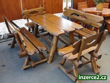 Stylový zahradní set z masivu: 1x stůl, 2x lavice, 2x křeslo_1 222514_1.jpg