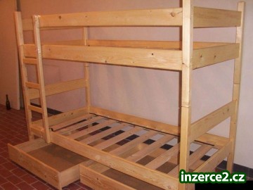 Nová, nepoužitá postel s matrací za 1 990 Kč, palanda - patrová postel_2 258891_2.jpg