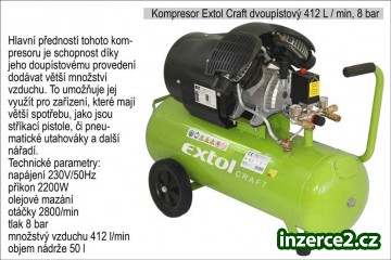 Kompresor Extol Craft 50L dvoupístový 8bar 412L/min_1 280924_1.jpg