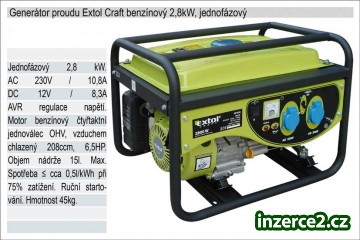 Generátor proudu Extol Craft benzínový 2,8kW, jednofázový_1 280932_1.jpg