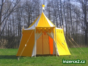 Prodám historický stan, šermířský stan, rytířský stan LANCELOT ( 8-hran ) velikost 4m_1 292138_1.jpg