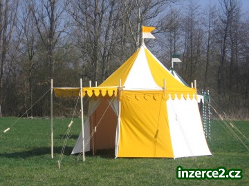 Prodám historický stan, šermířský stan, rytířský stan LANCELOT ( 8-hran ) velikost 4m_2 292138_2.jpg