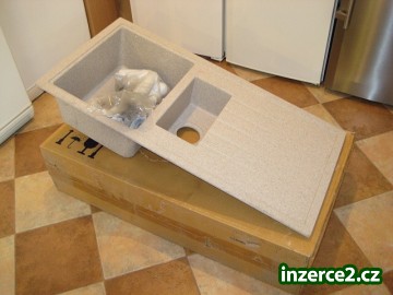 Granitový dřez 100x50 + sifón barva skořice (NEPOUŽITÝ ZABALENÝ)_1 293888_1.jpg