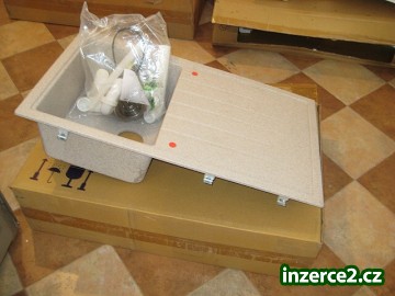 Granitový dřez 86x50 + sifón barva skořice (NEPOUŽITÝ ZABALENÝ)_1 294649_1.jpg