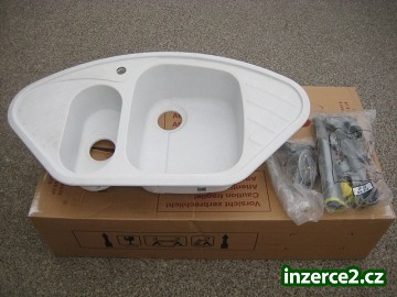 Dřez 97x61 barva pepř a sůl + sifón (NEPOUŽITÝ ZABALENÝ)_1 313310_1.jpg