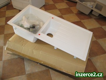 Granitový dřez 100x50 bílý + sifón (NEPOUŽITÝ ZABALENÝ)_1 313625_1.jpg