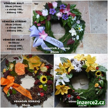 dušičkové věnečky a křížky z chvojí nebo šišek, vypichované věnce a kytice_1 329526_1.jpg