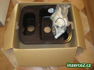 Dřez 50x60 hnědý + sifón NEPOUŽITÝ_1 345124_1.jpg