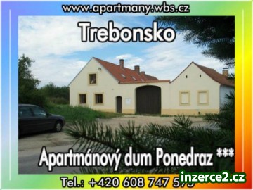 Ubytování na Třeboňsku: Apartmánový dům Ponědraž_1 364634_1.jpg