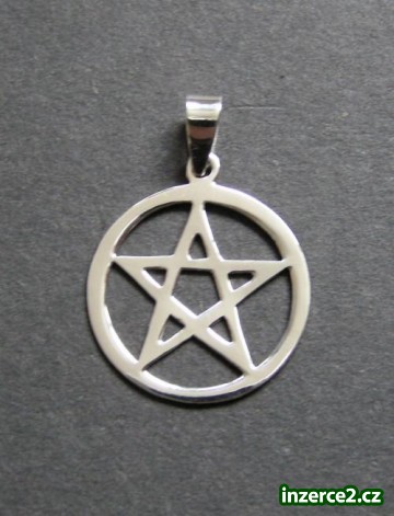 Hladký pentagram - stříbrný přívěsek_1 46740_1.jpg