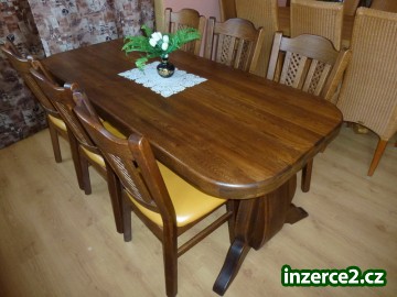 Stůl a židle z masívu, top stav, doprava po ČR_1 468993_1.jpg