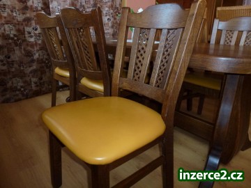 Stůl a židle z masívu, top stav, doprava po ČR_2 468993_2.jpg