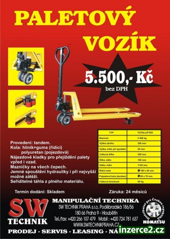 Paletovací vozík nový, nosnost 2500 kg, záruka 24 měsíců_1 9104_1.jpg